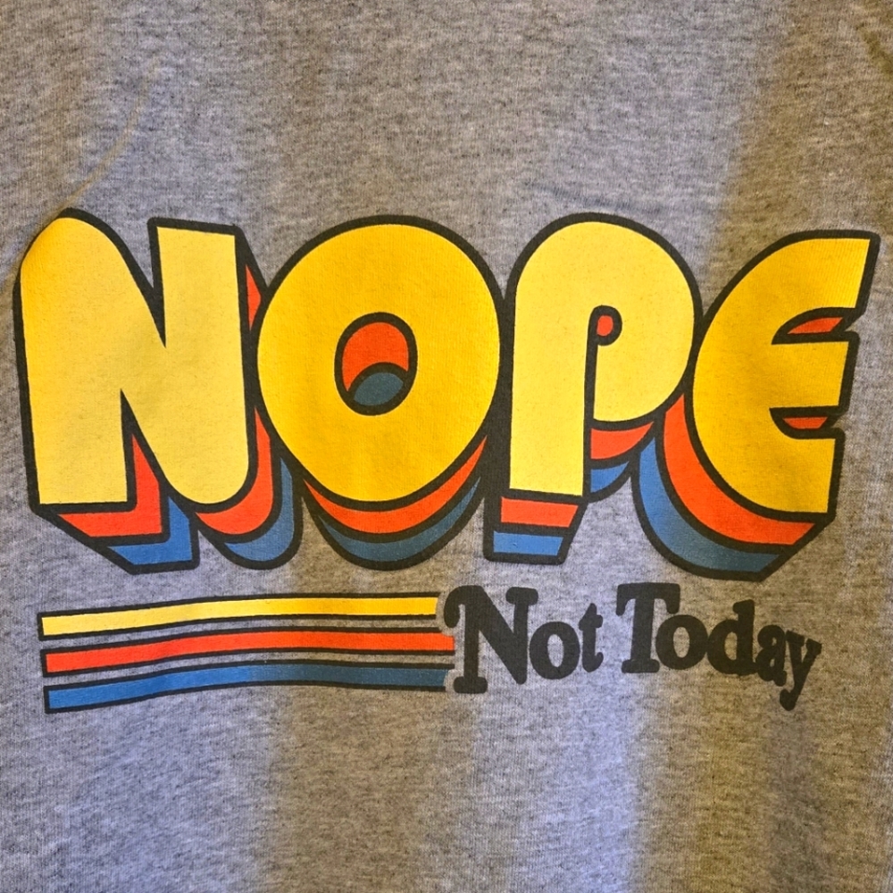 DOM NOPE Not Today Retro Graphic Tee, 3X (PTP=26") - Picture 2 of 3